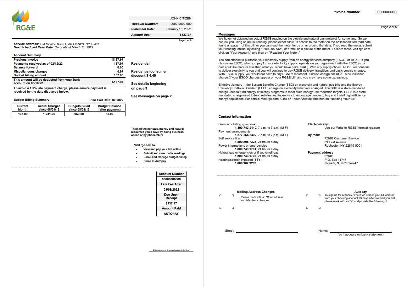  Minol USA business utility bill 